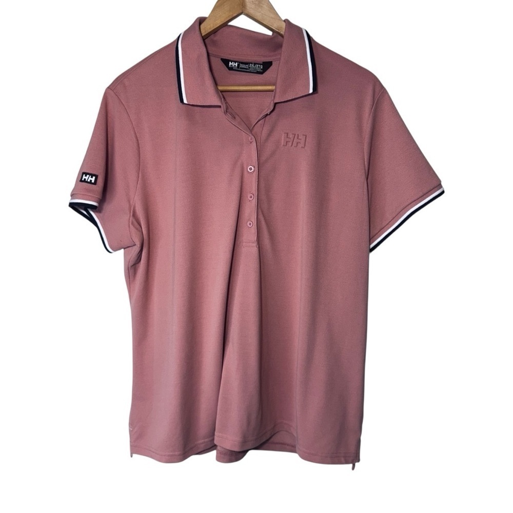 Helly Hansen Peach Women's Polo Shirt Size 2XL Collared